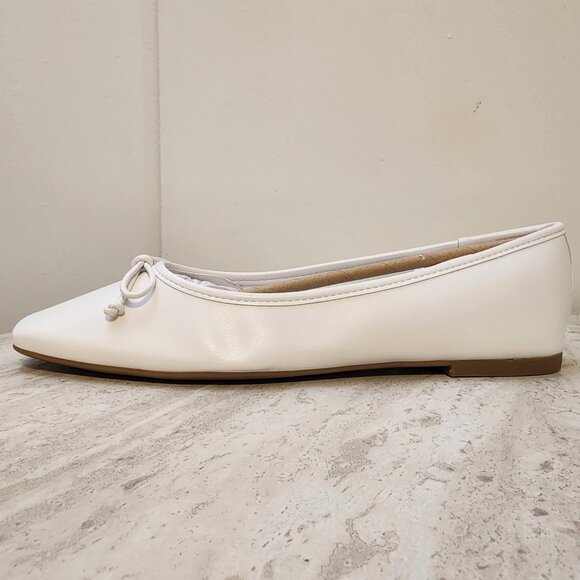 On 34th Naomie Ballet Flats White Smooth 8M - A011 - Picture 4 of 9